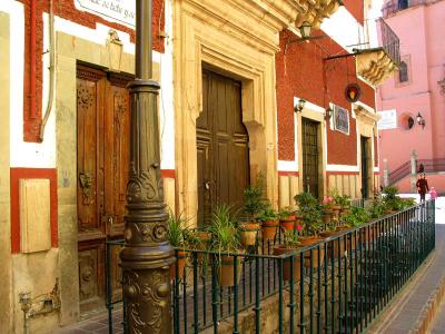 red walls, wooden doors (3)