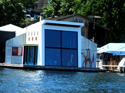 fancy art house boat