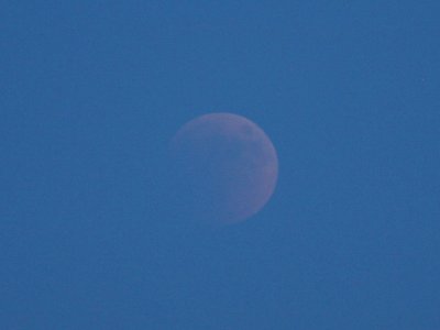 21:25 - More of the round moon becomes visible as the sky is getting darker