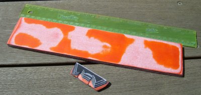 #196 50/50 Orange Paper & White Canvas / Black Paper & White Canvas