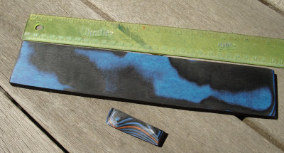 #198 Black Linen, Blue Paper & Orange Paper...