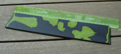 #199 Black Linen & Green Paper