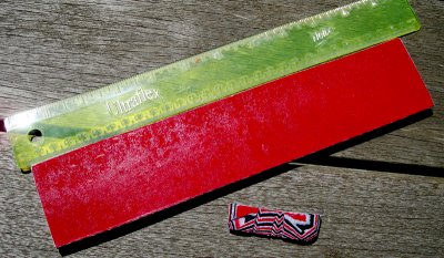 #211 Red paper, White canvas, Black paper