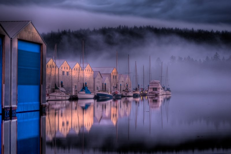 Marina Morning Fog - Rick Ruppenthal<br>North Shore Photographic Challenge 2011<br>Open: 21 points