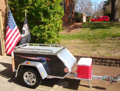 Trailer with flags