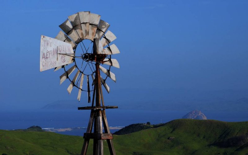 Windmill Above the Pacific