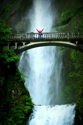 At Multnomah Fall, Columbia River Gorge