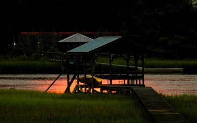 Pawley Island Boat Docks at Sunset