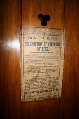 Trustam Organ 1889 - Notice of Fire Hazard from mid 1800s