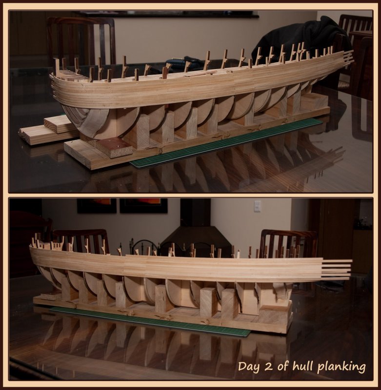 Day 2 - hull planking