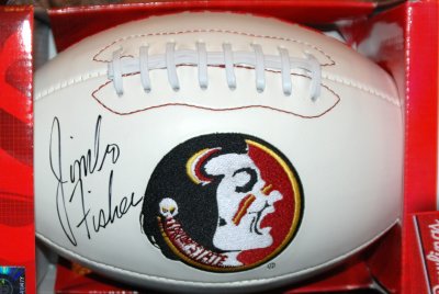 Signed football was one of the door prizes