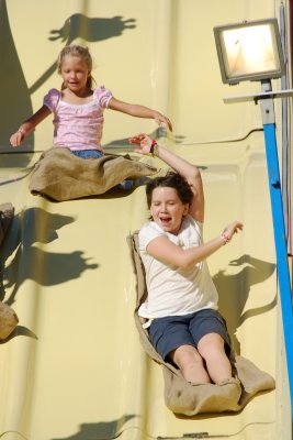 Kora and Paige on the Super Slide