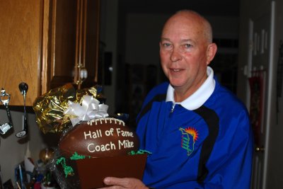 Great chocolate football from Janis/Mike Renz...thanks!