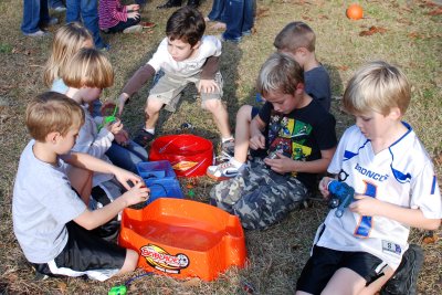 playing beyblades