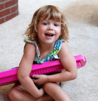 Avery loves playing the keyboard and singing