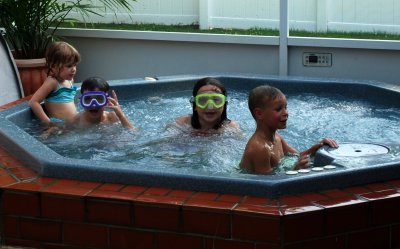 The kids love the hot tub...even when the water is cool