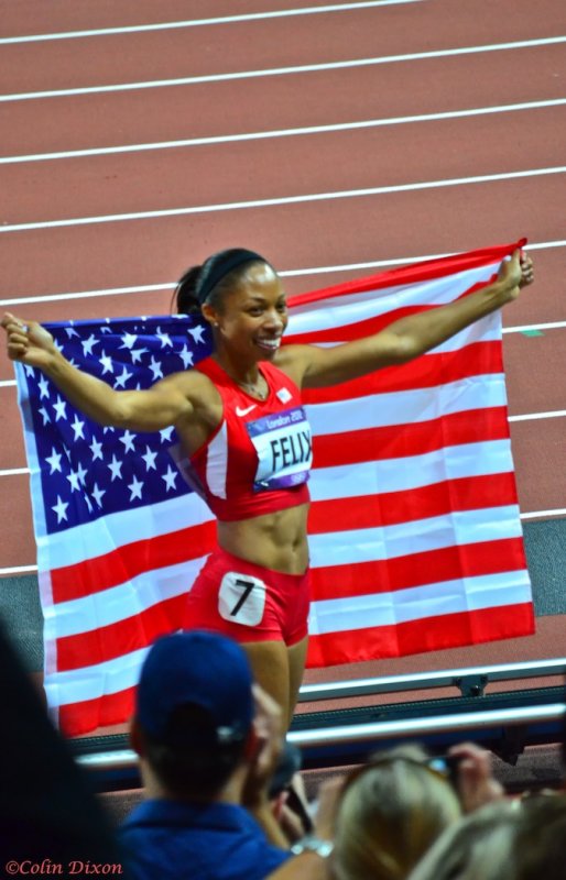 Allyson Felix Gold Medal Winner.