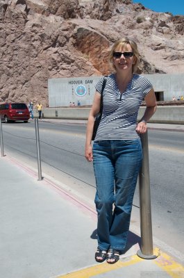 My wife at the Hoover Dam.