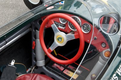Inside an old Lotus F1 car from the 60s
