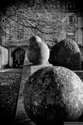 Claire College Cambridge in Black and White.