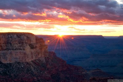 Sunset over the Grand Canyon.