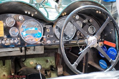 Inside the Bugatti 40A.