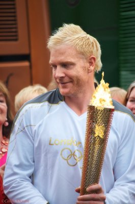 The Olympic torch in Cambridge.