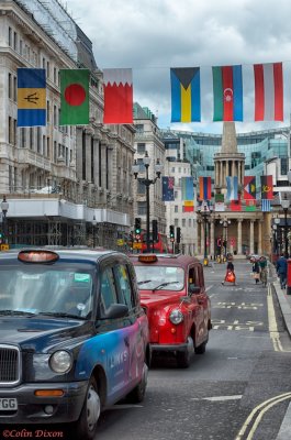 Flags in Portland Road.