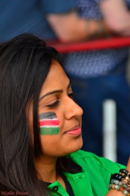 Female fan supporting her country.