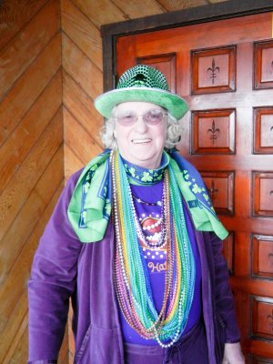 13. St.Patricks Day/ Mardi Gras Red Hat Lady