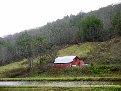 24. Red barn across the River