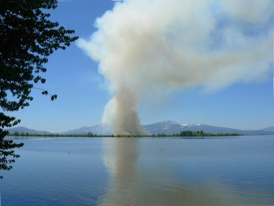 Burning on Agency Lake