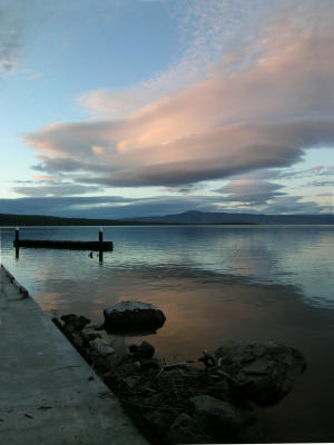 Sunset over Klamath Lake