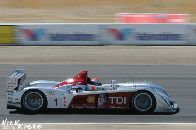 Audi R10 down the front straight