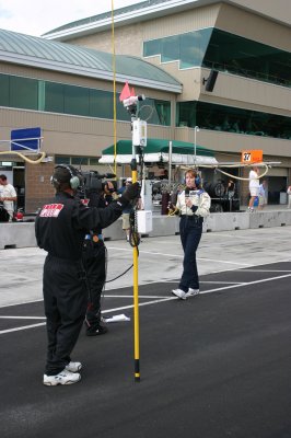 Heather Cox the CBS Pit Reporter