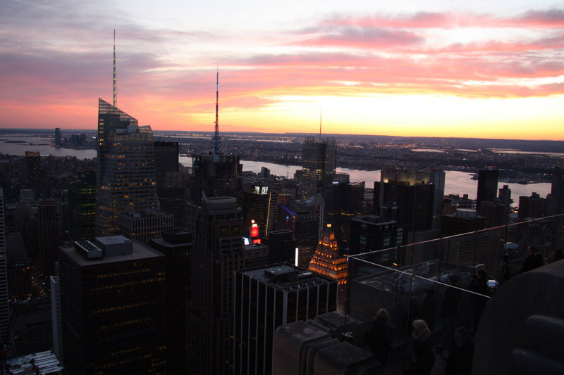 Sunset from the Top of the Rockefeller Centre