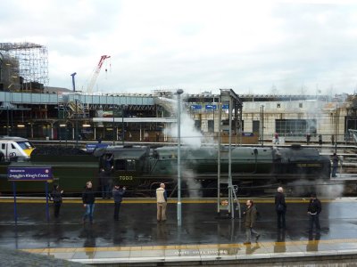 70013 Oliver Cromwell Steam Loco, Kings Cross Station