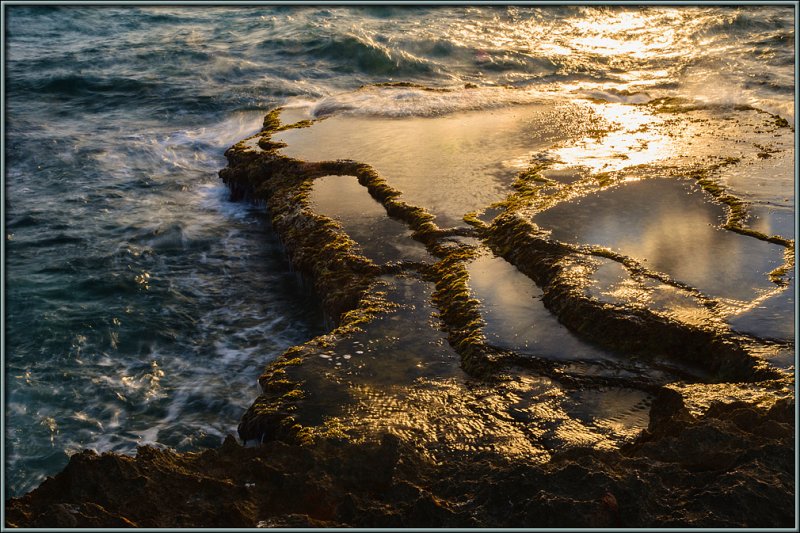 Golden sunset at Achziv III