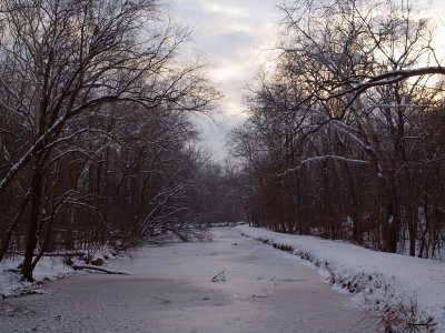 Jan 30th -  Frozen canal and freezing temps at Anglers Inn