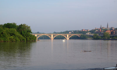 Key Bridge and spires of Georgetown