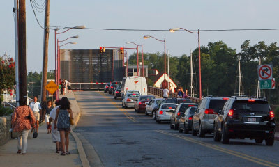 The drawbridge is up