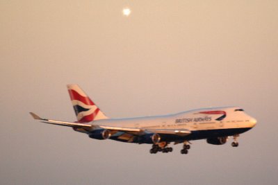 BA 747  in the evening light
