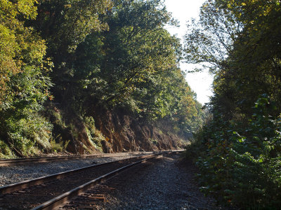 The disappearing railroad track