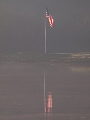 Flag across the river