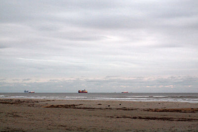 Ships awaiting entry to the port of Corpus Christi