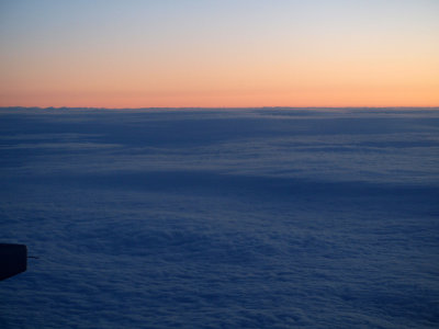 A sea of clouds as far as the eye can see