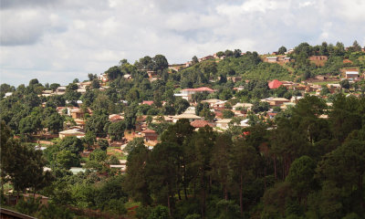 Sections of the town of Dalaba on the hillsides