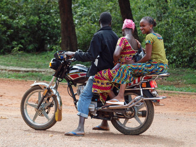 Family on a motorbike