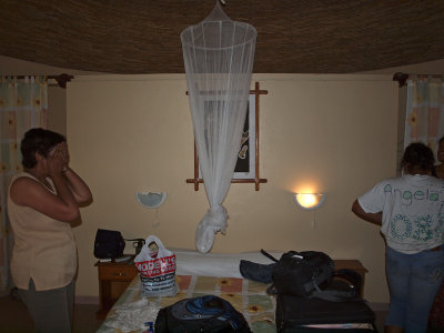 Checking in - our room at Lac Rose