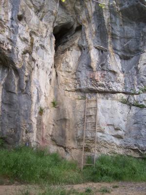 Cave and ladder